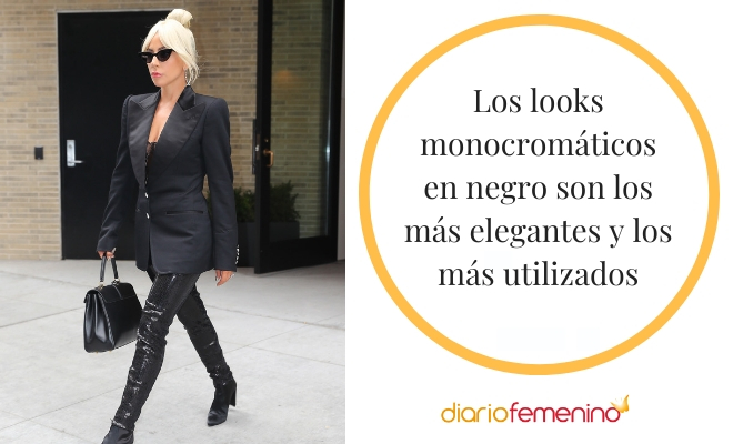 Ideas para lucir looks monocromáticos de color negro